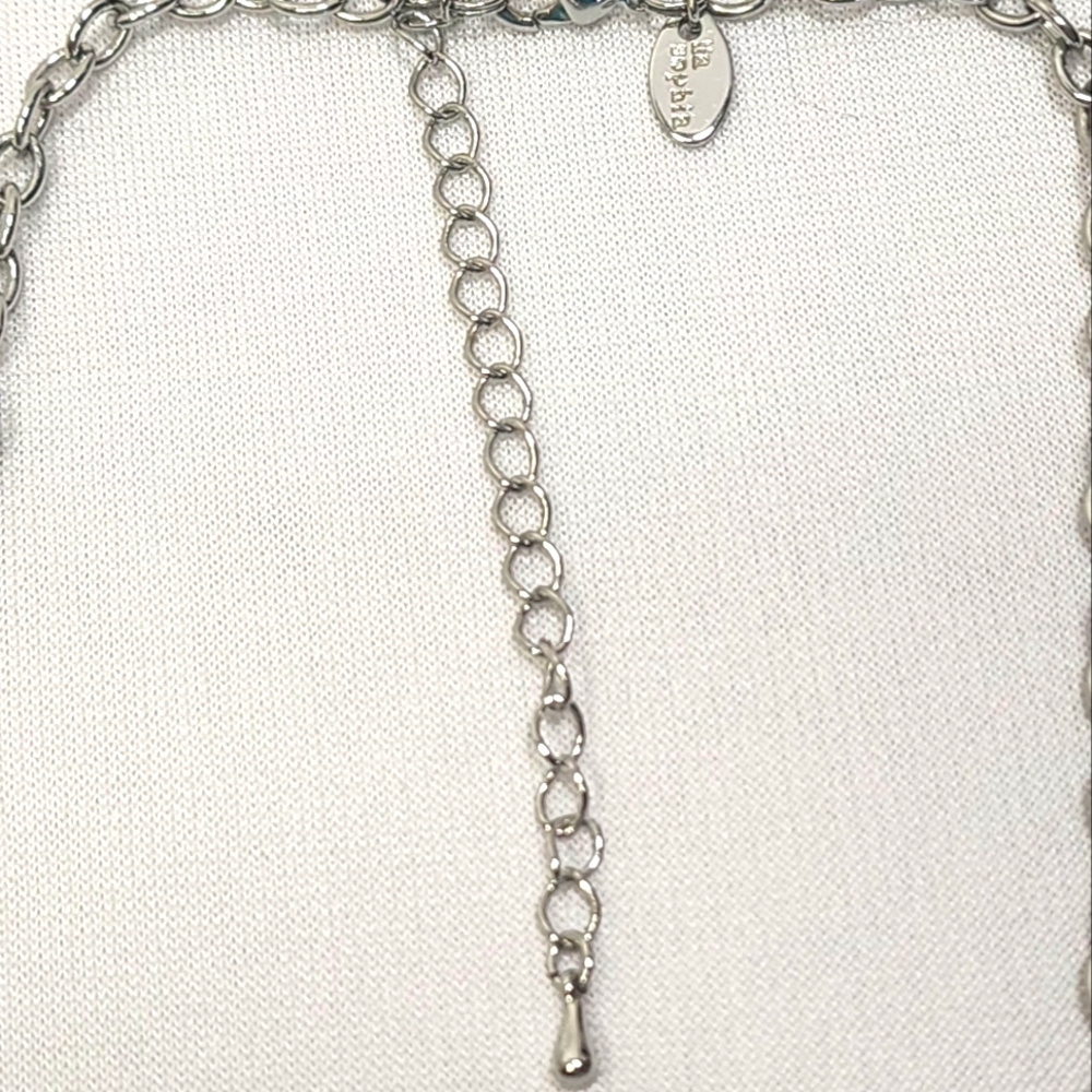 Lia Sophia Brushed and Shiney Silver Bead Necklace - Picture 7 of 12
